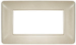 Placca in tecnopolimero 4P color sabbia compatibile Bticino Matix
