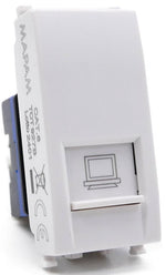 Connettore di rete RJ45 CST6 bianco compatibile Vimar Arké 0793541340345  927B EL177