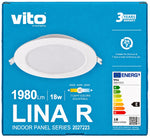 Pannello LED da incasso VITO LINA-R 18W 3CCT 1980 lm - immagine 2