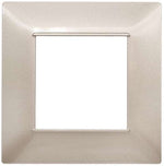 Placca in tecnopolimero 2 posti color champagne compatibile Vimar Plana