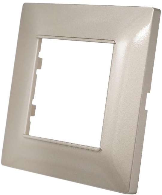 Placca in tecnopolimero 2 posti color champagne compatibile Vimar Plana 6970597463141 6002-13 EL1903