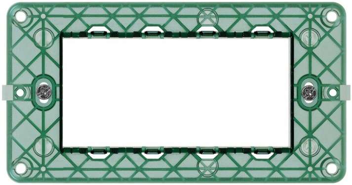 Supporto 4M compatibile Vimar Plana verde scuro trasparente