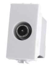 Presa TV passante bianca compatibile Vimar Plana 4.5x2x3cm