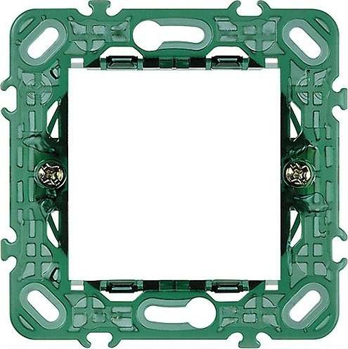 Supporto 2M compatibile Vimar Plana verde scuro trasparente