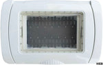 Placca Idrobox IP55 3 posti 13x8.5cm Bianco compatibile Matix