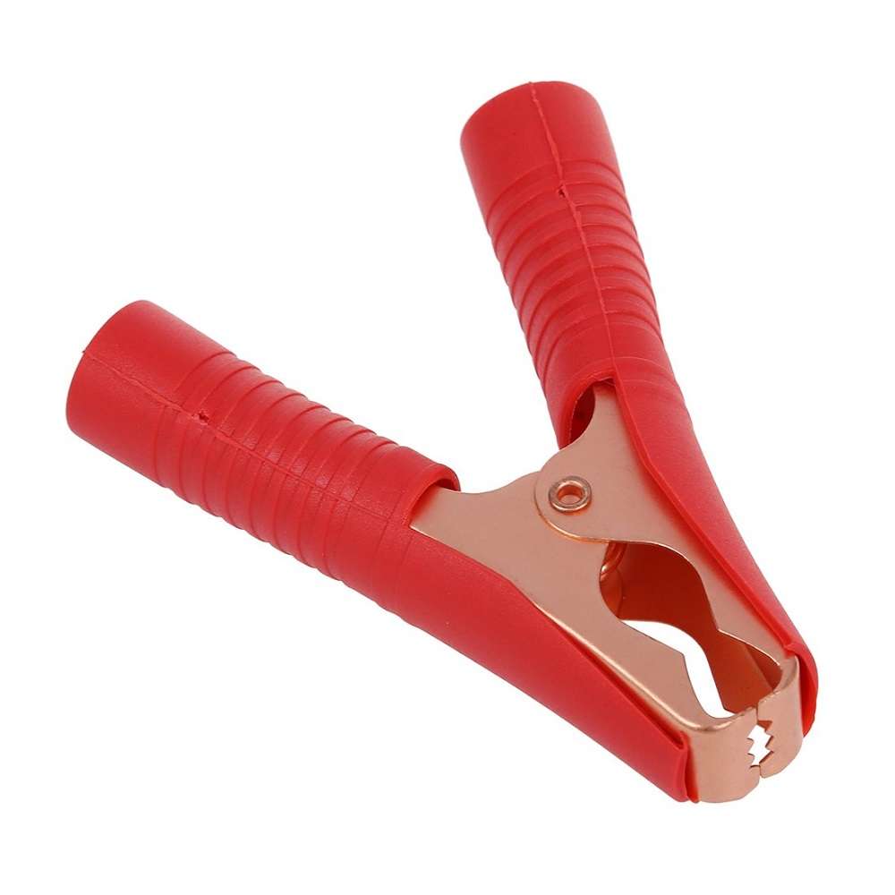 Morsetto pinza coccodrillo per batterie rosso 100A