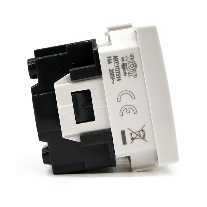 Kit presa Schuko 16A compatibile BTicino Matix con placca e supporto 514B/Mtx 6970597462120  KITMATIX100