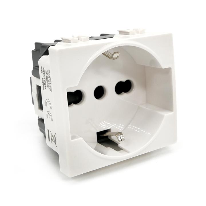 Presa Schuko 16A 250V Bianca Compatibile Matix 6970597462120 514B/Mtx EL2040