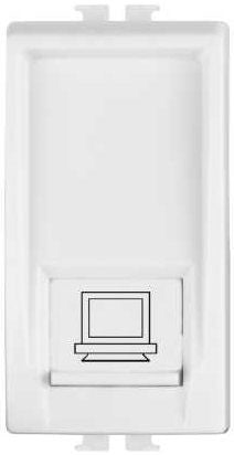 Presa di rete bianca compatibile BTicino Matix con connettore RJ45