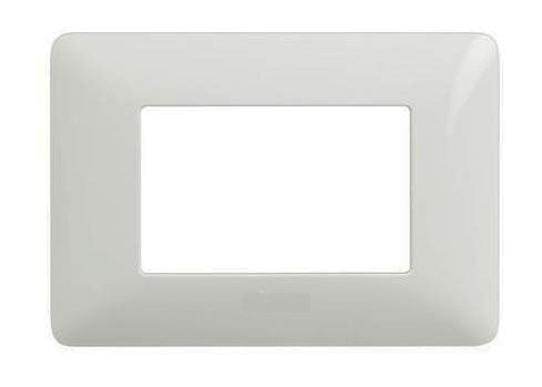 Placca 3 posti bianca compatibile BTicino Matix 3M