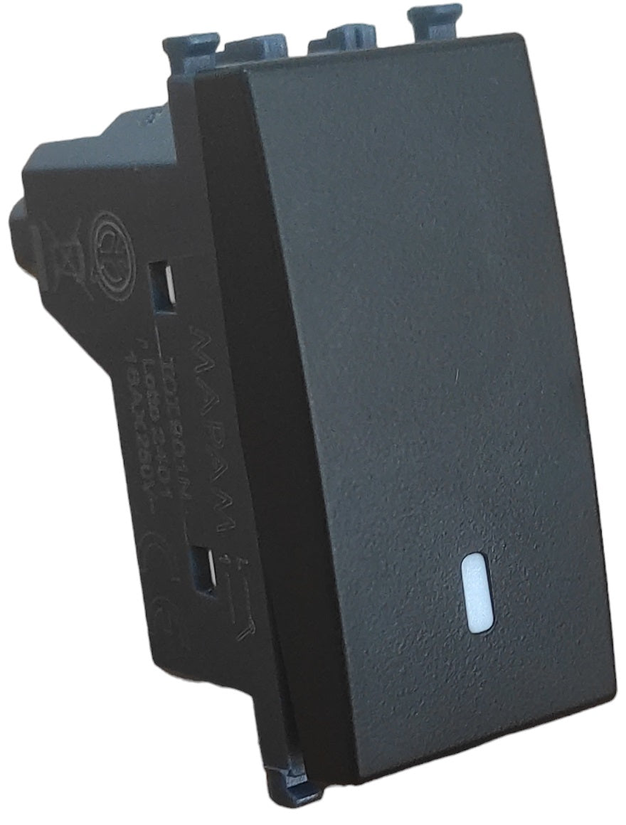 Invertitore unipolare nero compatibile Vimar Arké 0793541340093 904N EL218