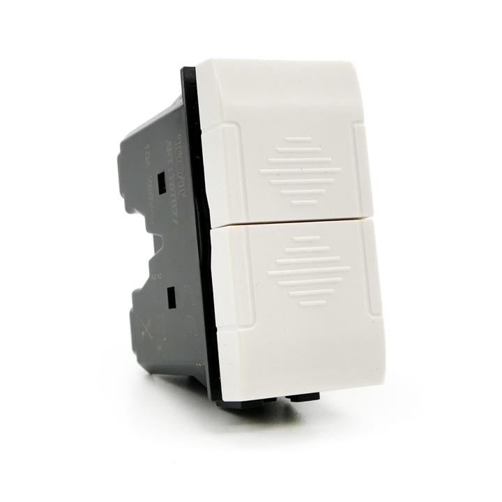 Doppio pulsante 10A 250V bianco compatibile con serie Living International