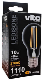Lampadina LED filament Vito A60 E27 10W 2700K, 1110 lm - immagine 2