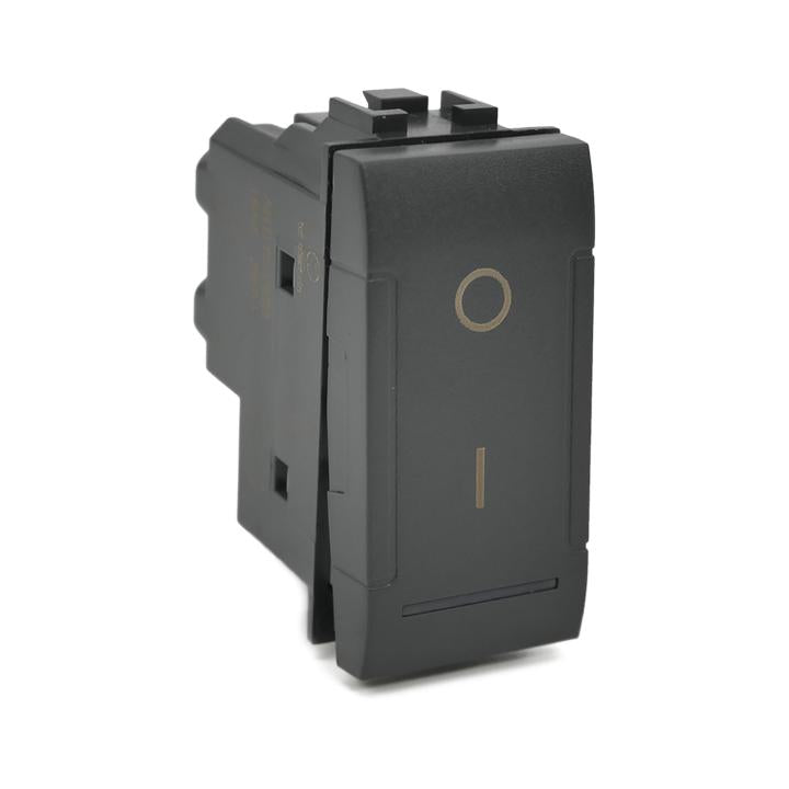 Interruttore bipolare 16A-250V nero compatibile Living International 6970597461253 802N/Int-Lgt  EL2132