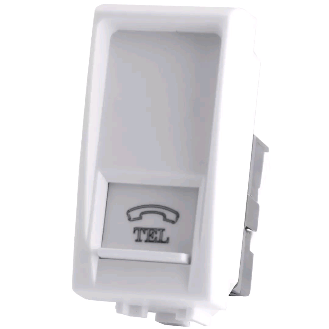 Presa telefonica bianca compatibile Living International