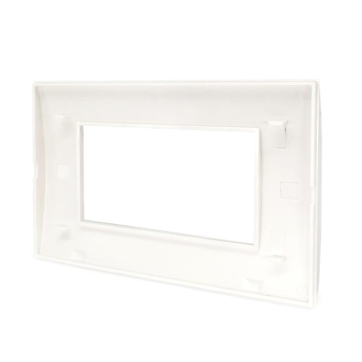 Placca 4 posti bianca compatibile Living International 0793541330308 8004-1 EL2166