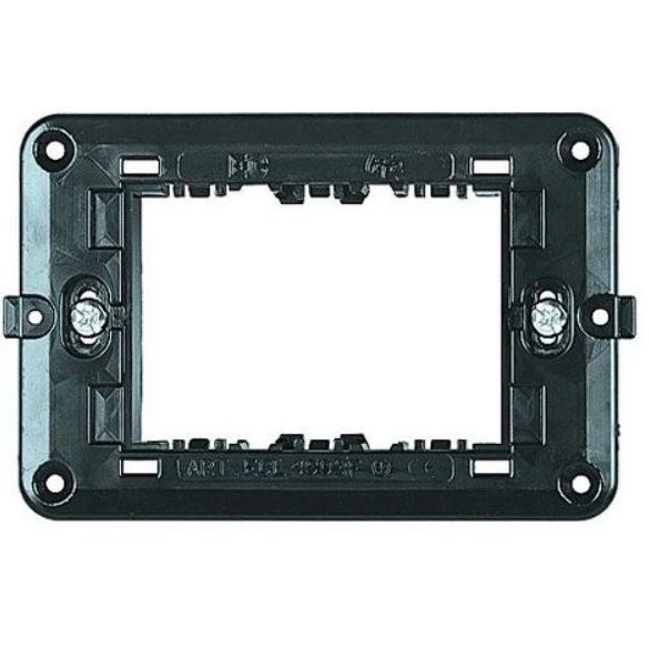 Supporto 3 posti nero compatibile Bticino Living International