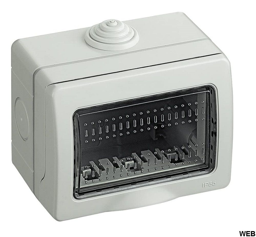 Idrobox IP55 3 moduli bianco compatibile Living International