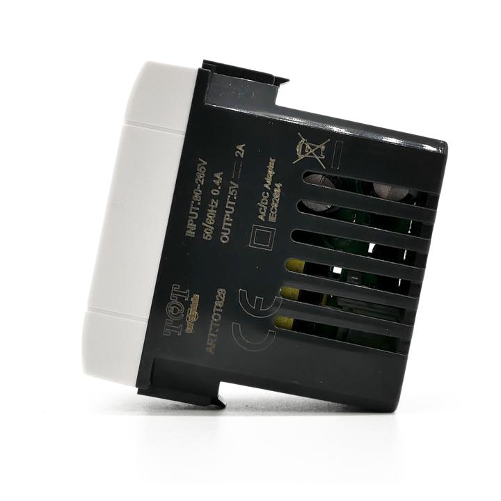Alimentatore presa USB 5V 2A bianco compatibile Living International 6970597462885 829B/Int-Lgt EL2202