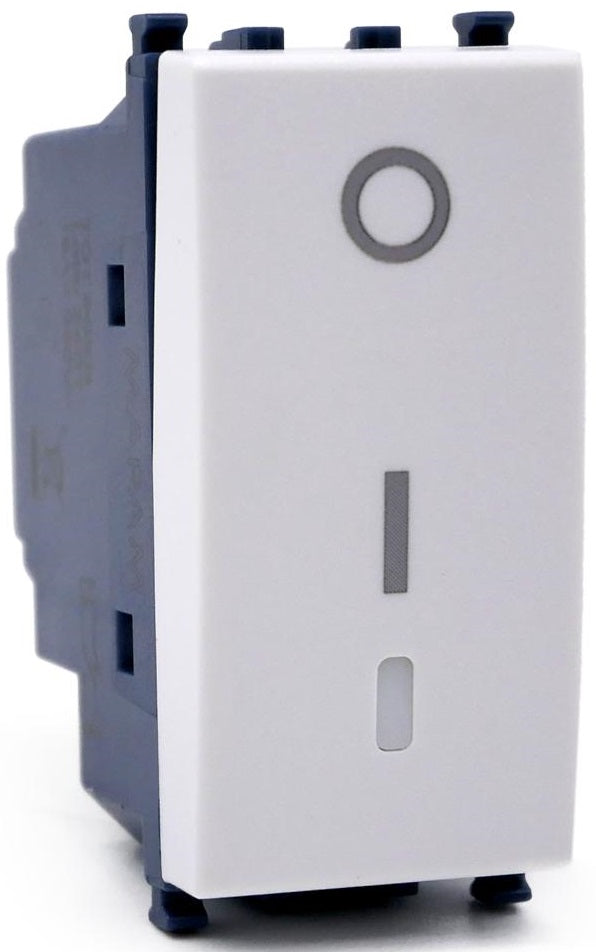 Interruttore bipolare bianco compatibile Vimar Arké 0793541340000 902B EL222