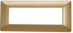 Placca in tecnopolimero 6P oro compatibile serie Bticino Matix