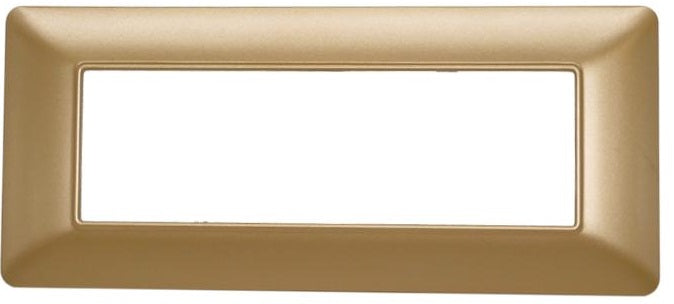 Placca in tecnopolimero 6P oro compatibile serie Bticino Matix