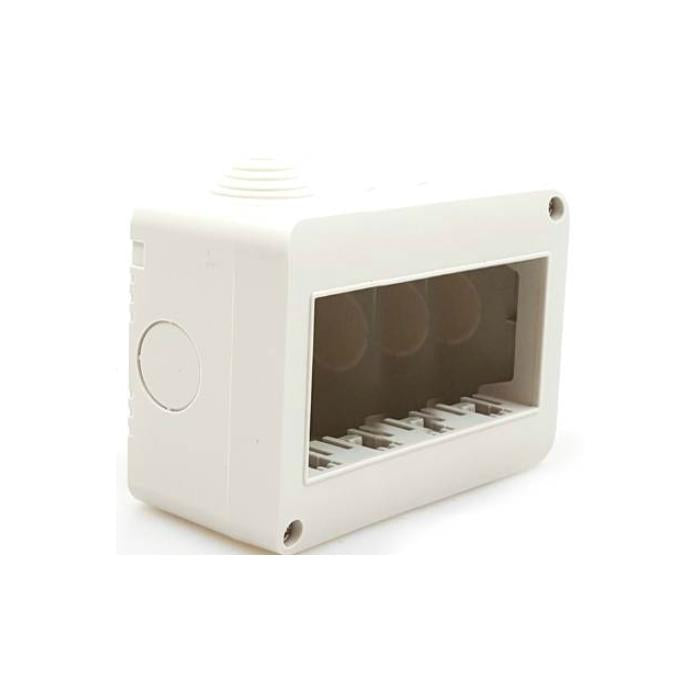 Box 4 moduli bianco compatibile serie Bticino Matix