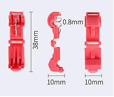 Morsetto di collegamento per filo a T rosso 100pz T1 EL2260