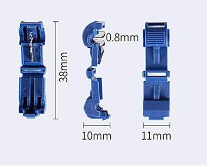 Morsetto di collegamento per filo a T  blu 100pz T1 EL2268