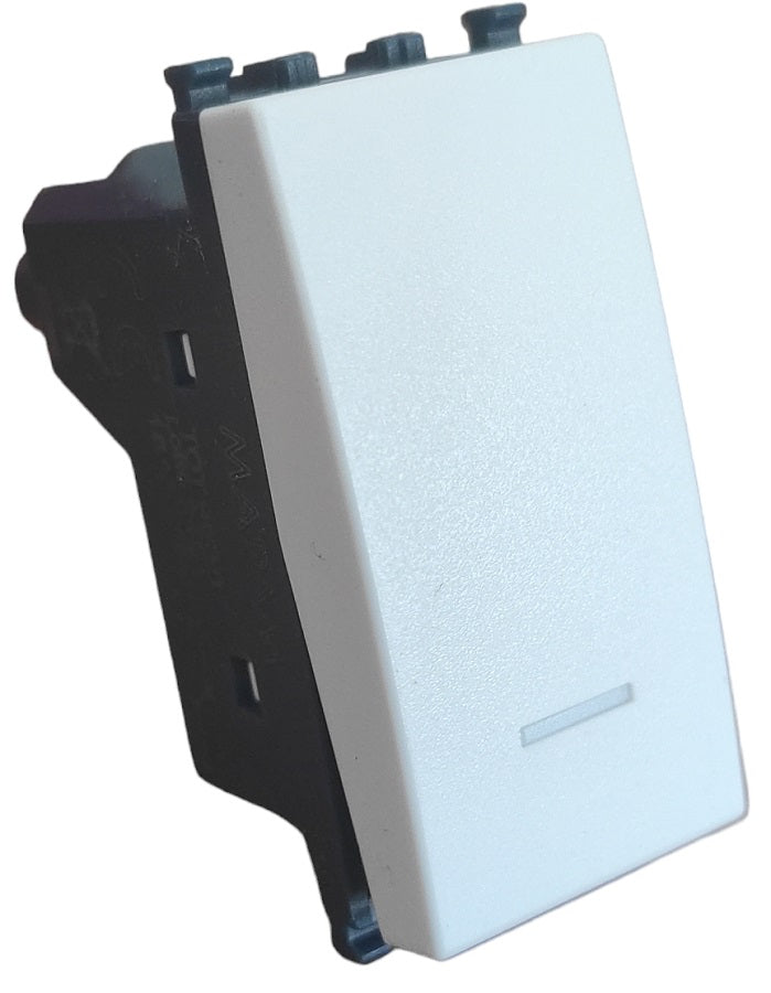 Interruttore unipolare bianco con spia compatibile Vimar Arké 0793541339929  961B EL228