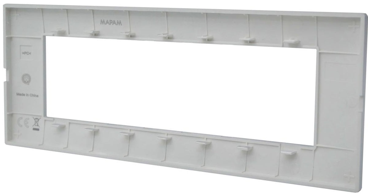 Placca 7 posti champagne Soft Touch compatibile Vimar Plana