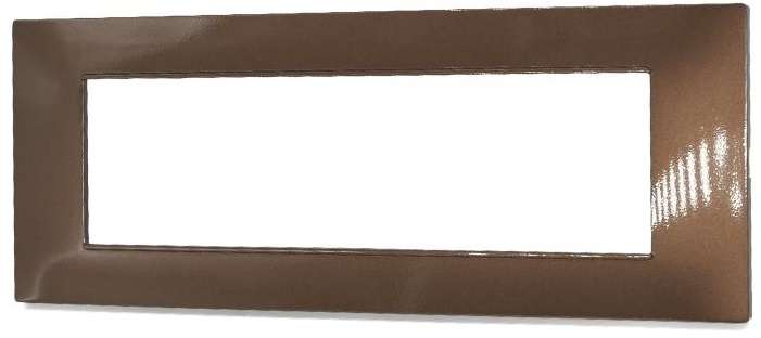 Placca in tecnopolimero 7 posti color rame compatibile Vimar Plana  6970597464544 6007-14 EL2329
