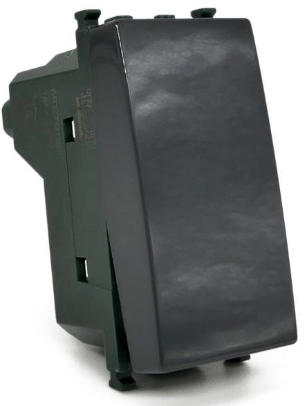 Deviatore unipolare 16A 250V nero compatibile Vimar Plana