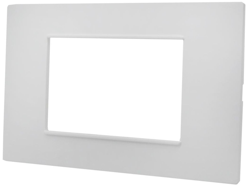Placca 3 posti bianca Soft Touch compatibile Vimar Plana