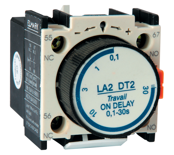 Blocco di contatto rimandato LT02-DT2 0.1-30s NO+NC Elmark