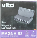 Faretto LED magnetico girevole per illuminazione da binario 6W  480Lm 3000K luce calda 6972538045294 2102180 EL2507