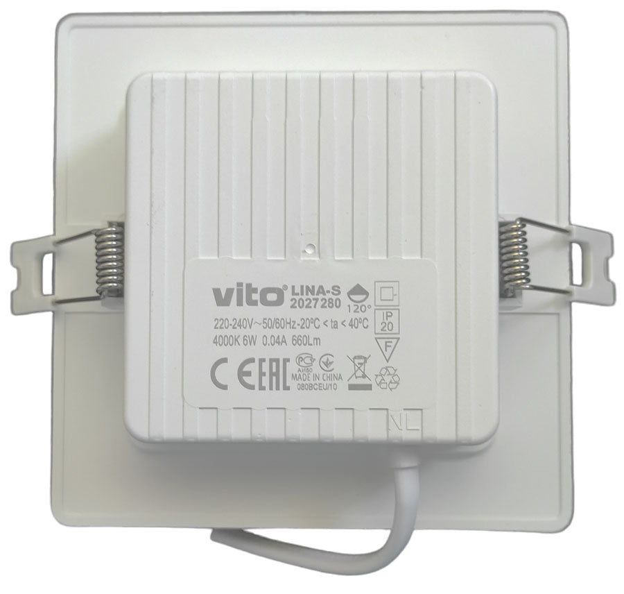 Pannello LED quadrato da incasso 110*110mm 6W 4000K luce naturale 6970233830504 2027280 EL2510