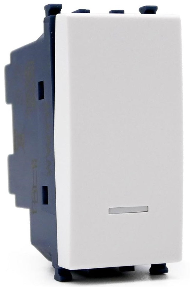 Invertitore unipolare con spia luminosa bianco compatibile Vimar Arké 0793541340109  964B EL258