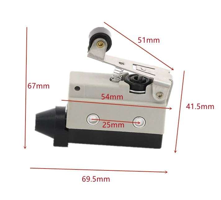 Interruttore di fine corsa orizzontale con leva a rullo 250V 10A CF7141 Fato