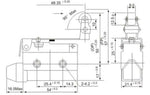 Interruttore di fine corsa orizzontale con leva a rullo 250V 10A CF7124 Fato EL2626