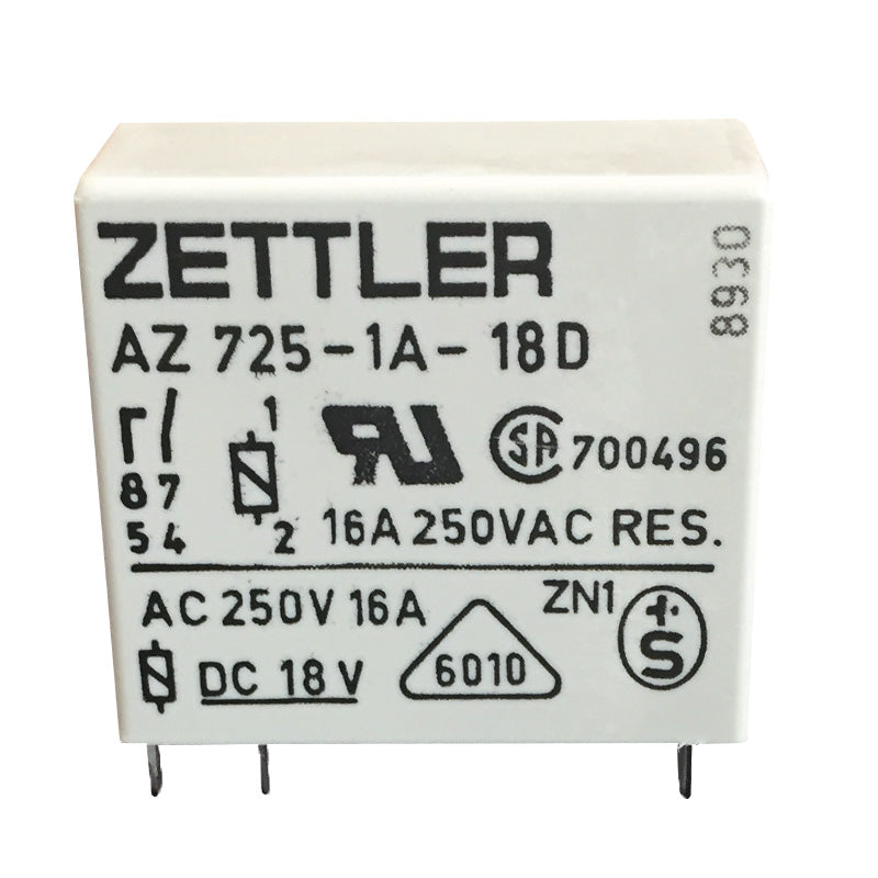 Relè SPST Zettler AZ725-1A-18D da 18 V