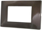 Placca in tecnopolimero 3 posti color bronzo compatibile Vimar Plana 6970597464131 6003-7 EL271