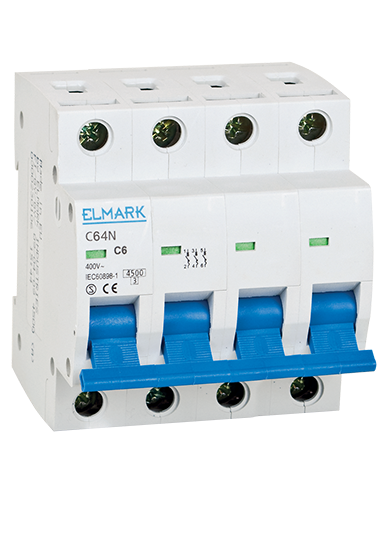 Interruttore magnetotermico 6kA 2A 4P curva C Elmark