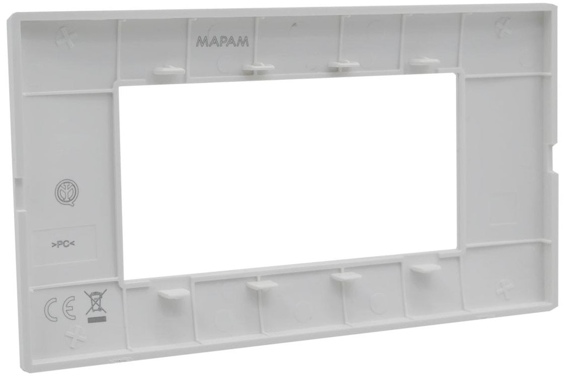 Placca 4 posti antracite Soft Touch compatibile Vimar Plana