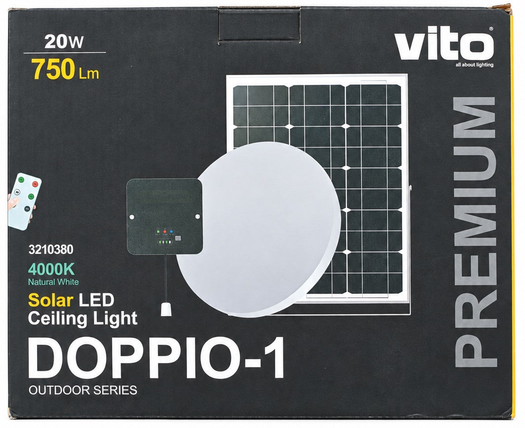 Plafoniera solare 20W 4000K 750 lm IP54 6977231359525 3210380 EL3111