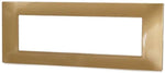 Placca in tecnopolimero 7 posti color oro compatibile Vimar Plana 6970597464520 6007-12 EL3148