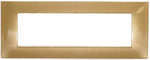 Placca in tecnopolimero 7 posti color oro compatibile Vimar Plana