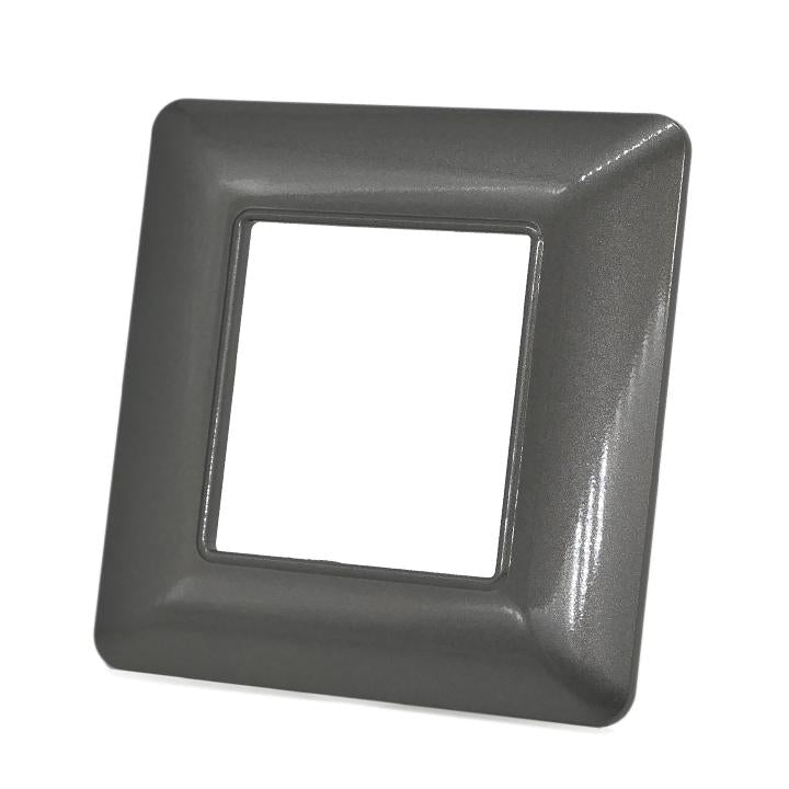 Placca 2 posti grigio scuro compatibile Bticino Matix 0793541338076 EL3150
