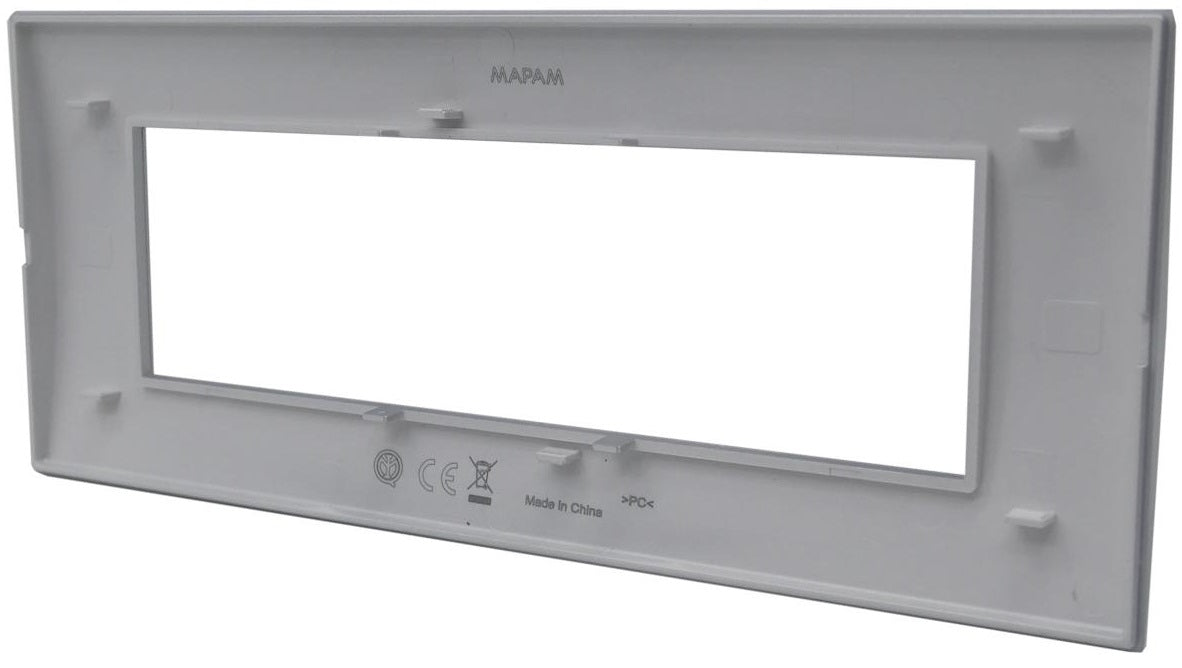 Placca 7 posti nero Soft Touch compatibile Living International