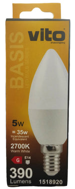 Lampadina LED E14 5W 390 lumen, luce calda 2700K - immagine 2